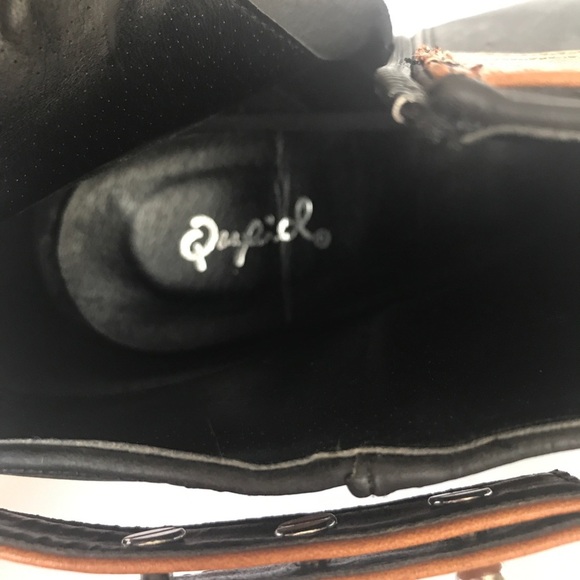 Qupid open toe heeled booties black tan 8 - Picture 5 of 8